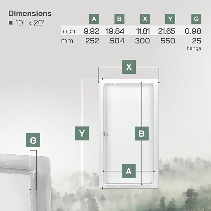 Vent Systems Access Panel for Drywall 10 x 20 Inch - Image 2