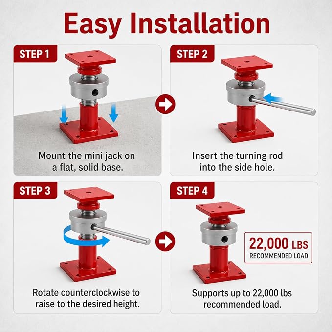 2 Pcs Adjustable Screw Jack Post - Image 5