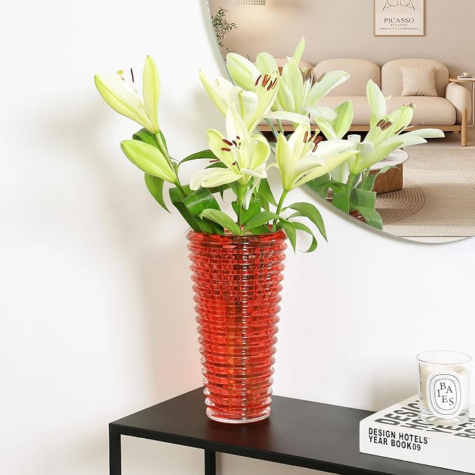 MCMCNCUIU Large Crystal Vase for Flowers, Large Glass Vases, Modern Decorative - Image 3