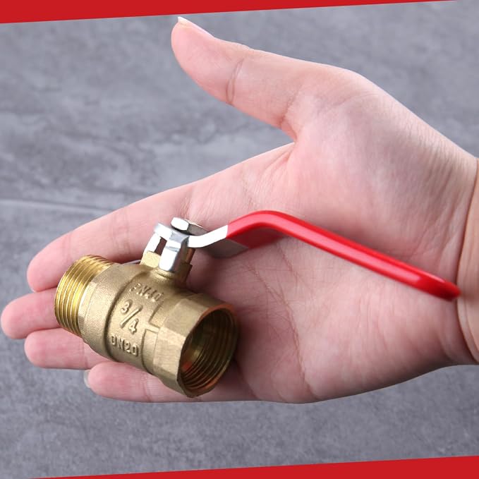 Brass Ball Valve G3/4 Inch Male x Female Thread Pipe Fitting | Heavy Duty Brass - Image 6