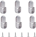 INCREWAY Oval Closet Rod Supports，6PCS Wardrobe Bracket Zinc Alloy Closet Rod by ForHome