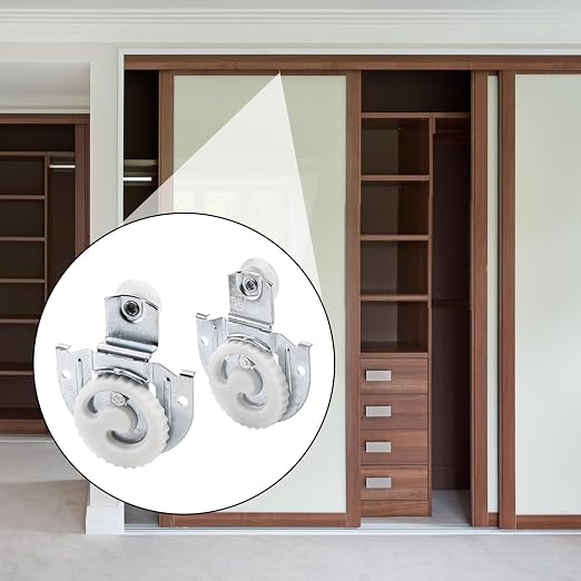 12 Pieces Closet Door Roller, Sliding Wardrobe Door Wheel Screws | Adjustable - Image 8