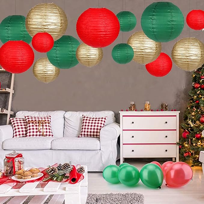 Paper Lanterns Decorative, Round Hanging Paper Lanterns Decorations - Image 7