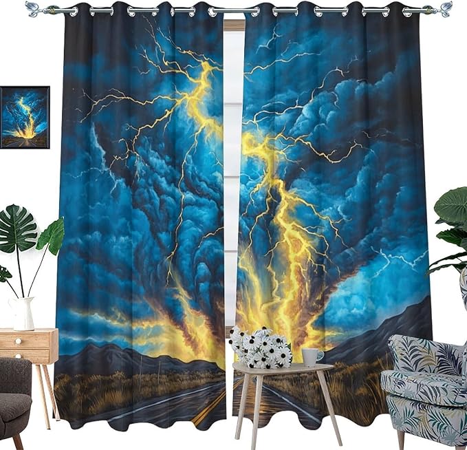 Fantasy Lightning Road Blackout Curtains - Image 3