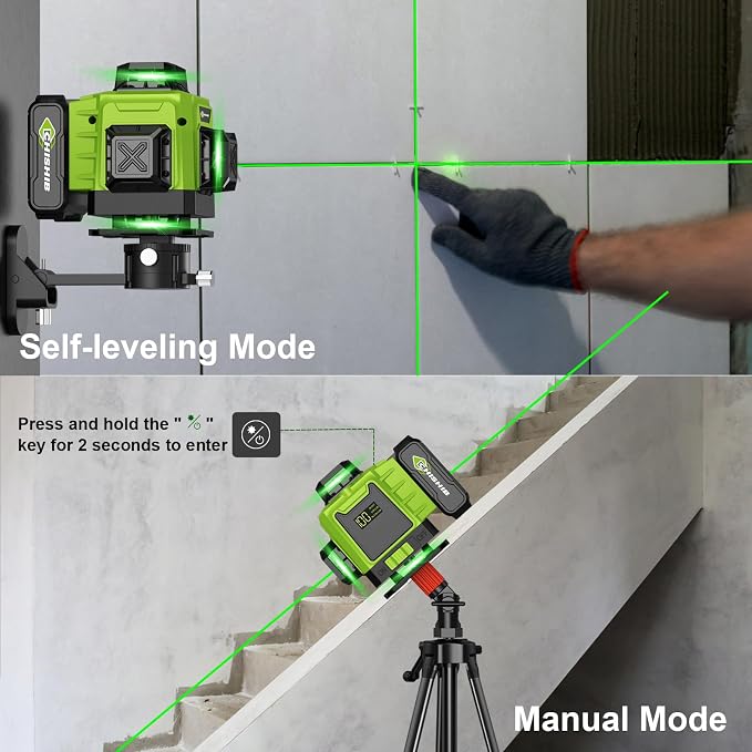 WEIDDW Laser Level 360° Green Cross Line Self Leveling Laser Measuring Tool - Image 3