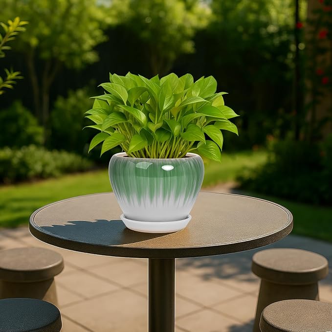 Deep Dream 6 Inch Plant Pots- Ceramic Planter Pot - Image 3
