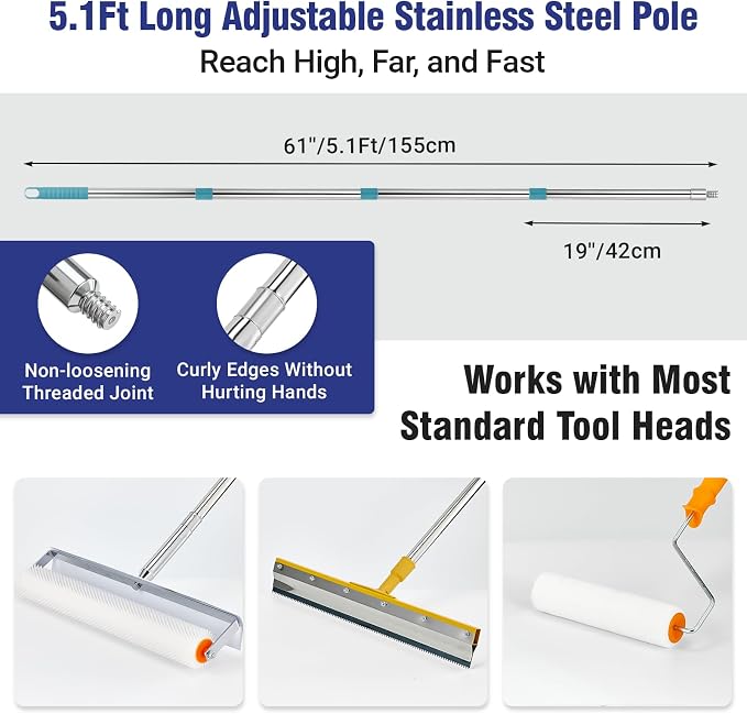 Self Leveling Concrete Tools, Spiked Roller - Image 6