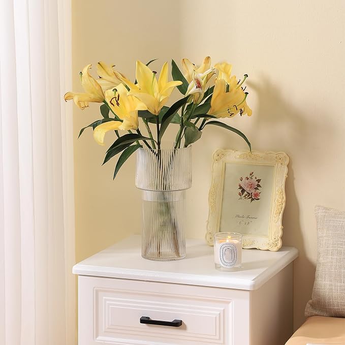 Large Glass Vase, 12 Inches Tall Vase - Image 7
