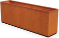 Corten Steel Planters | 84 Inch Extra Large Rectangular Planters by Plantercraft