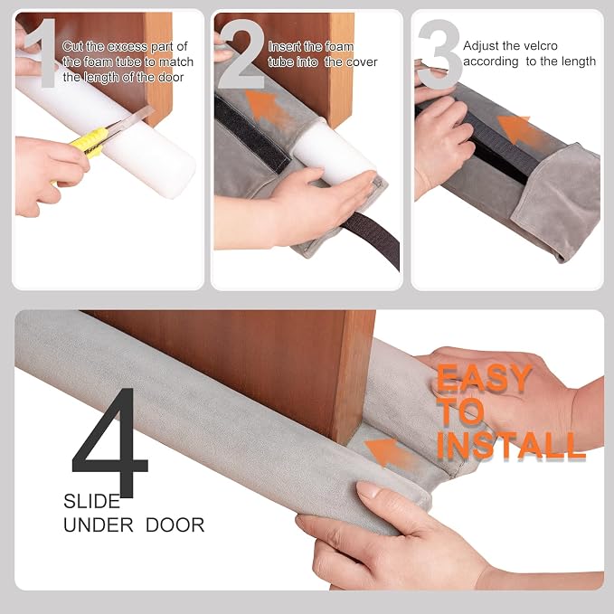 Under Door Draft Stopper 24-30" Adjustable Wind Stopper - Image 6