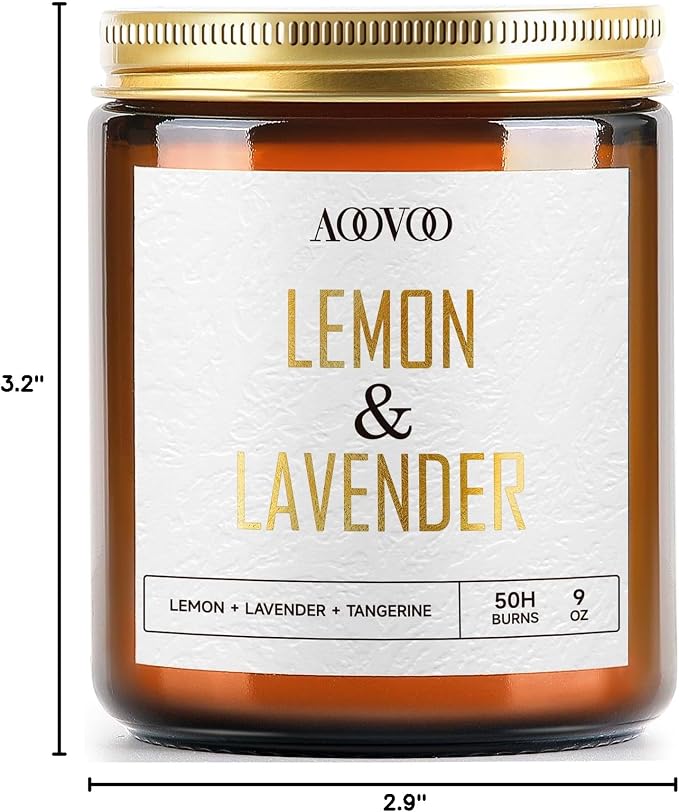 AOOVOO Lemon Lavender Scented Candle - Image 7