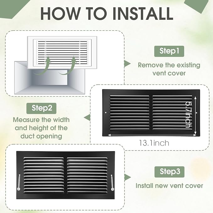 Black 3 Pack Ceiling Vent Cover - Image 4