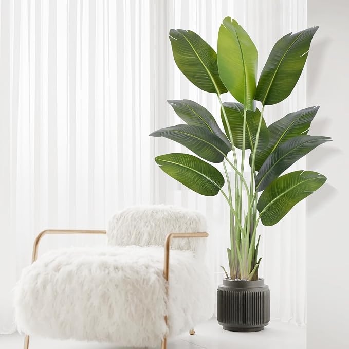 Artificial Bird of Paradise Plant 5Ft Tall Fake Tropical Palm Tree Large Fake - Image 3