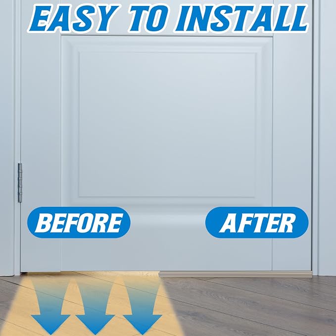 Pushglossy 2 Pack Slide on Door Sweep 35-3/4 Inches Double Bulb Weatherstrip - Image 6