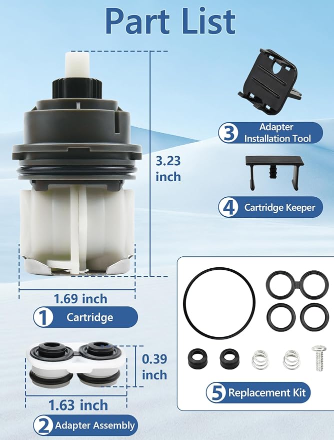 Shower Cartridge Replacement for Delta RP46463 | 1-Pack, Fits Delta 17 Series - Image 4