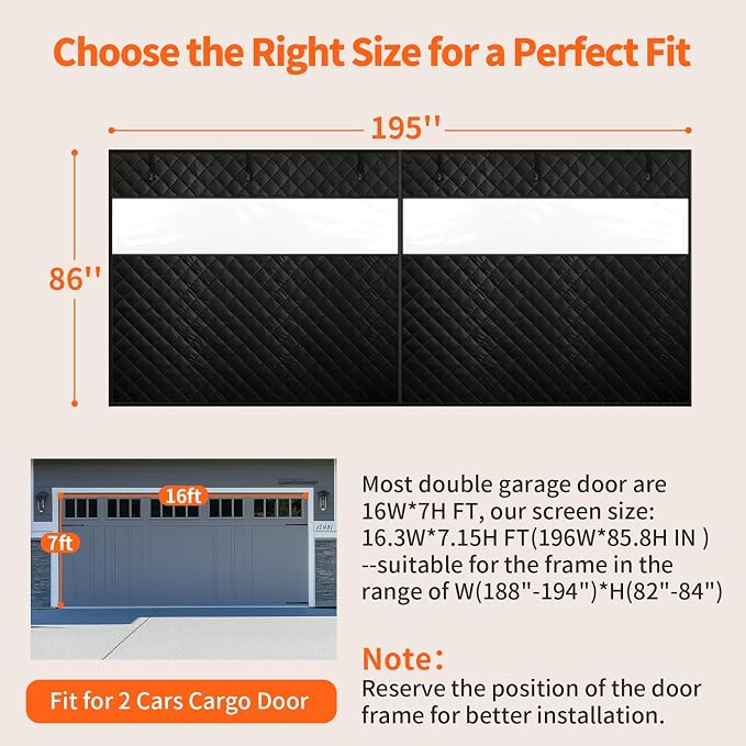 Thermal Insulated Garage Door Curtain - Image 2