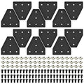 12pcs 3030 Extrusion Joint Plate Connector Corner T Bracket Black | 3030 V Slot by SeekLiny