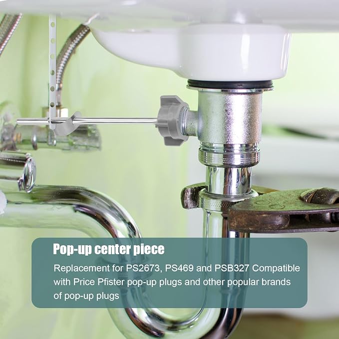2pcs Sink Drain Parts, Lavatory Pop Up Center Piece Assembly - Image 7