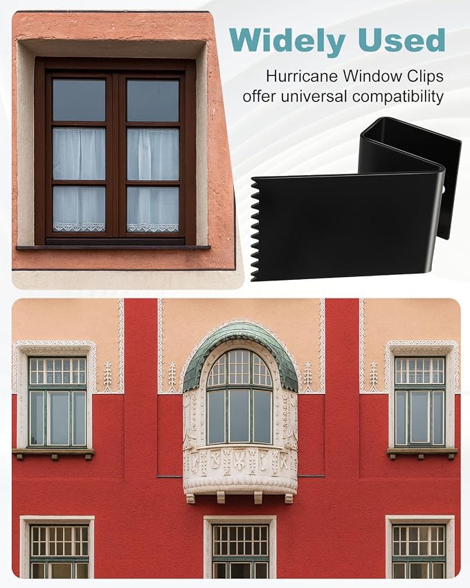 50Pcs Hurricane Window Clips for Plywood | Hurricane Clips Fit 1/2 Inch Thick - Image 7