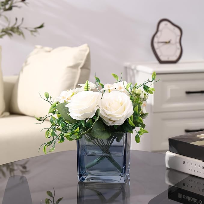 Square Glass Vases Set of 9, Small Vase - Image 5