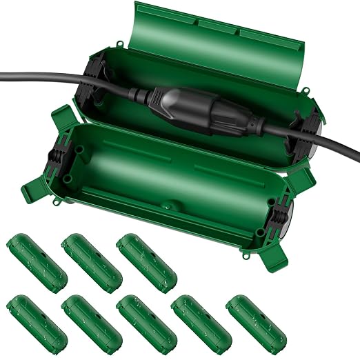 9 Pack Outdoor Waterproof Extension Cord Safety Cover, by FLEMOON
