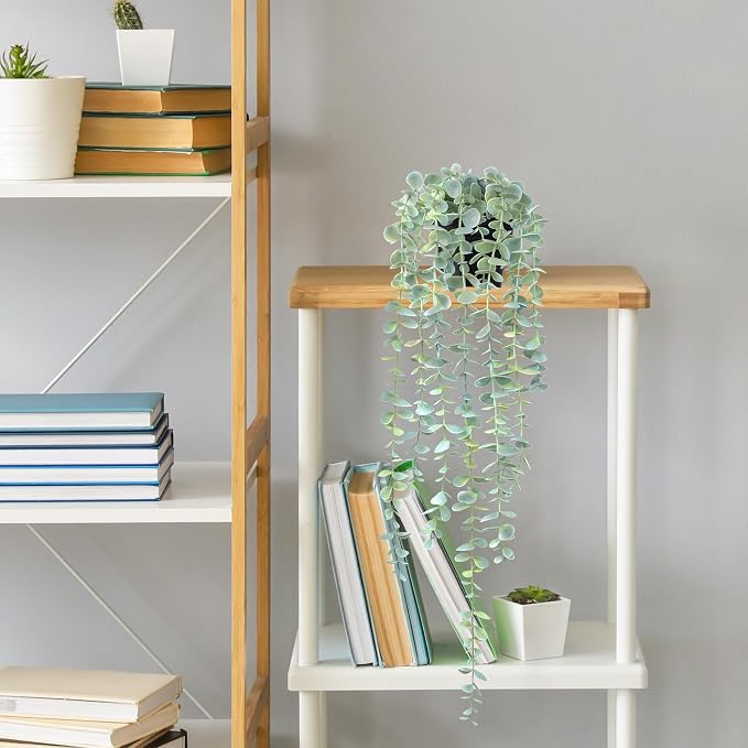 Fake Hanging Plant Eucalyptus Artificial Faux Plants Indoor Small Wall Greenery - Image 8
