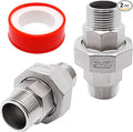 2PCS Cast Pipe Fittings Union, 3/4" NPT Male x 3/4" NPT Male 304 Stainless by SSYDIEN