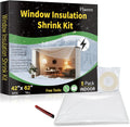 Window Insulation Kit for Winter, Plastic Shrink Film & Strong Tape, Indoor by Flueen