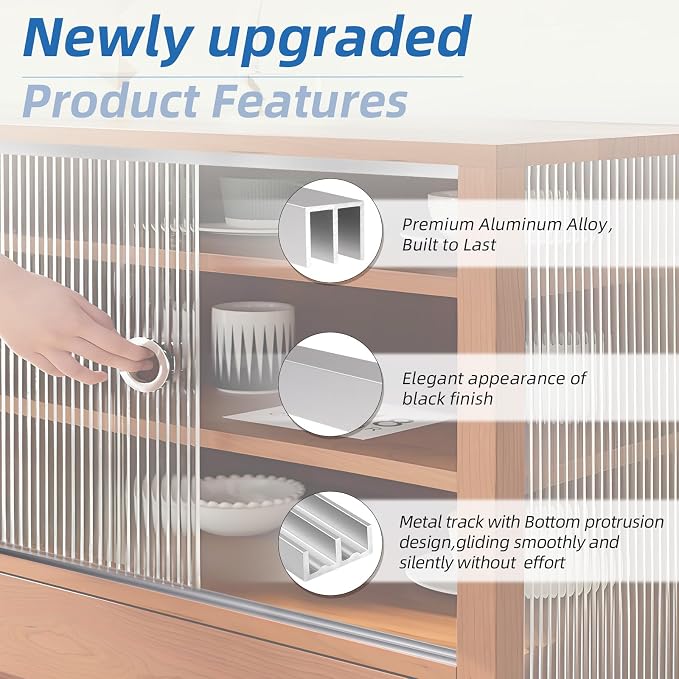 Raytano 48" Metal Sliding Door Track Set - Image 5