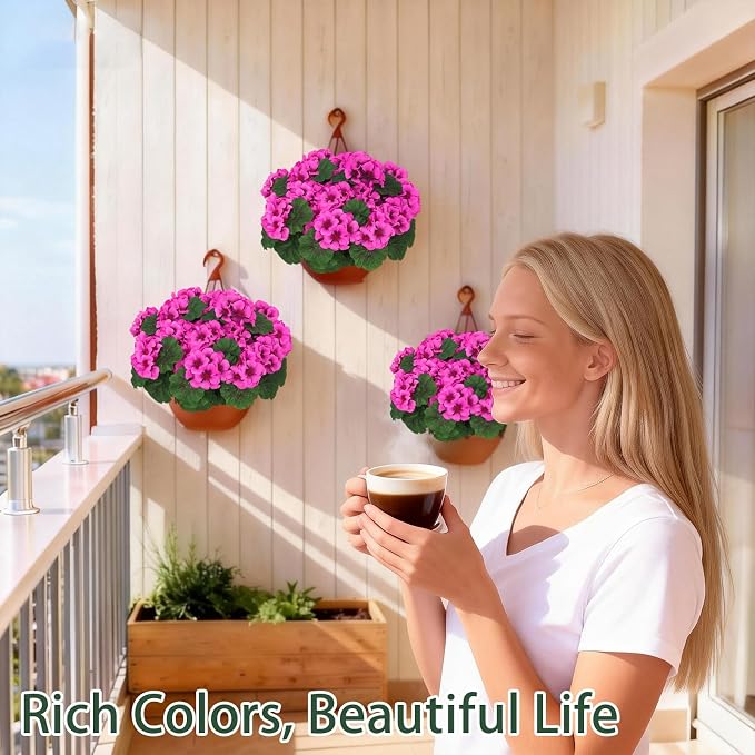 8 Pcs Artificial Geraniums Flowers - Image 7
