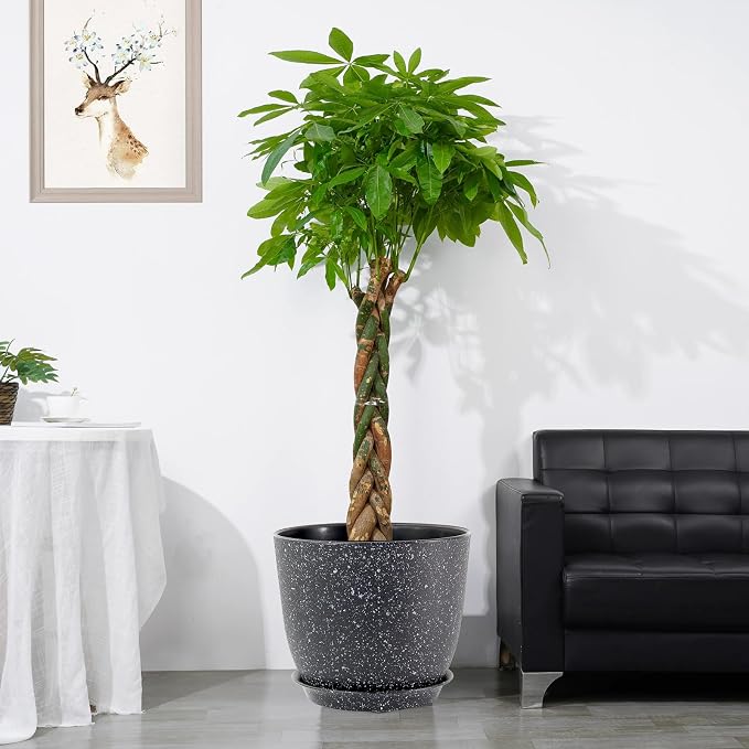 UOUZ 12inch Large Plant Pot, Modern Plastic Planter - Image 6