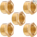 Brass Pipe Fitting Reducer Hex Bushing 1/2 NPT Male x 3/8 NPT Female Adapter by NICOLEKAY