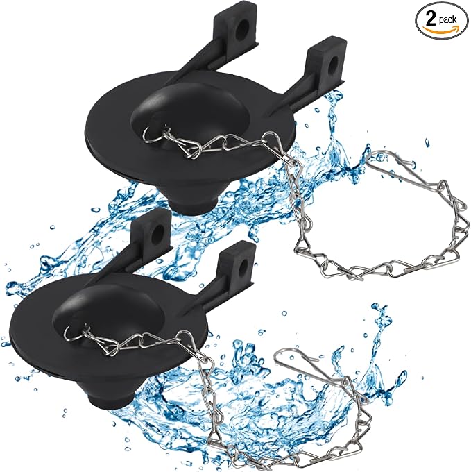 2 Pack 2-Inch Toilet Flapper Replacement Kit, Universal Flush Valve Flapper – by LydiasDeal