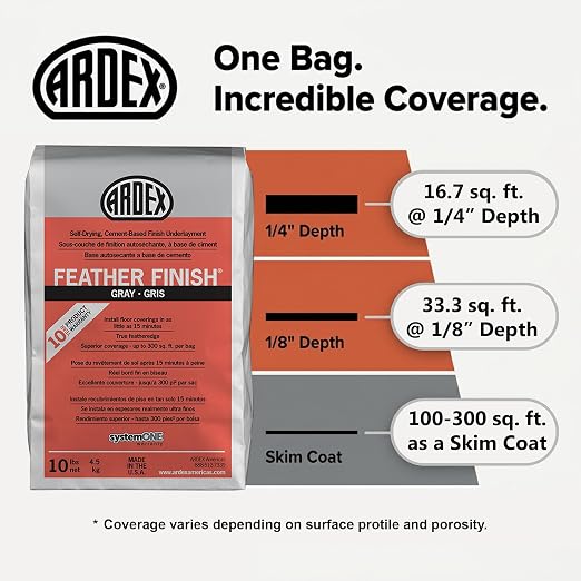 Ardex Feather Finish Quick-Setting Cement-Based Underlayment 10 lb Gray | - Image 8