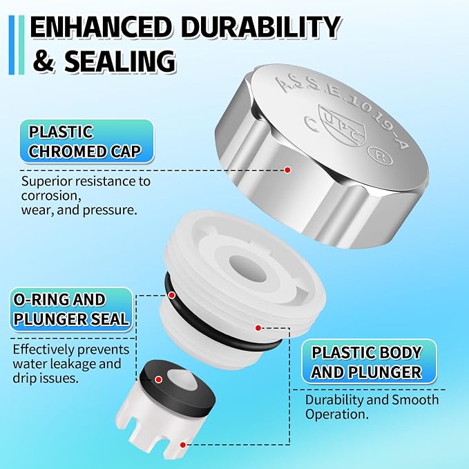 Chrome Outdoor Faucet Repair Kit, ASSE 1019-A Vacuum Breaker Outside Faucet - Image 3