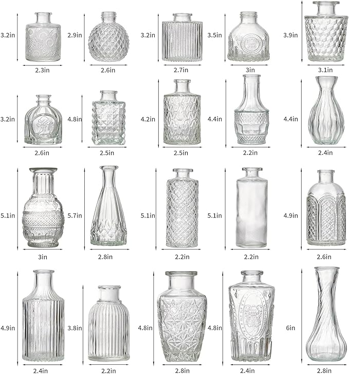 Glass Bud Vase Set of 20 - Image 7