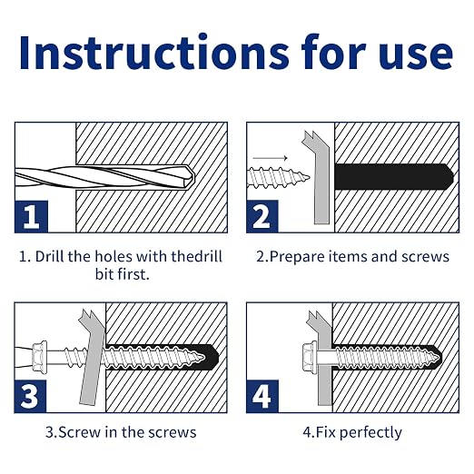 220Pcs 1/4" x3-1/4 Hex Concrete Screw & Drill Bit Set, - Image 4