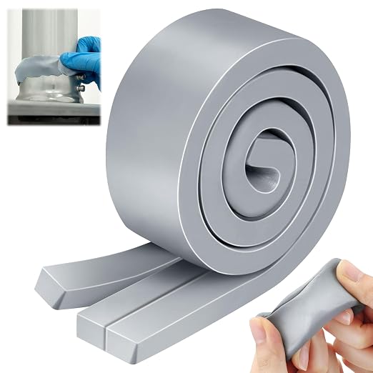 1 Pack Moldable Silicone Putty Grey Pre-Cut Strips | 1.5 ft x 1 in Non by ElectricWise