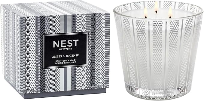 NEST New York Scented 3-Wick Candle, Amber & Incense by Unknown