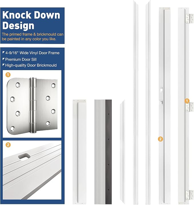 Pre-Drilled Entry Door Vinyl Frame Kit - Image 5