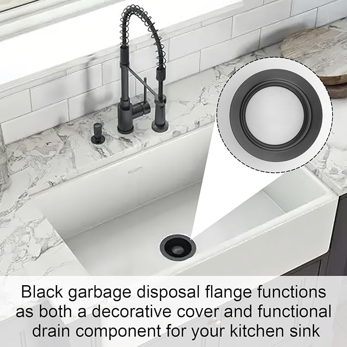Black Garbage Disposal Sink Flange - Image 5
