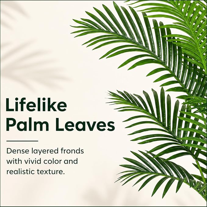 Artificial Palm Tree 6.2ft Tall Fake Palm Tree Indoor Decor - Image 6