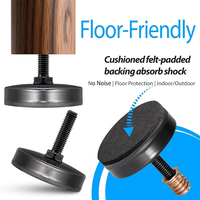 M8 Heavy Duty Leveling Feet, Nylon Base - Image 5