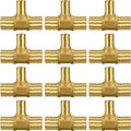 12 Pack 3/4" × 3/4" × 1/2" Brass PEX TEE Fittings | by PXZBLG