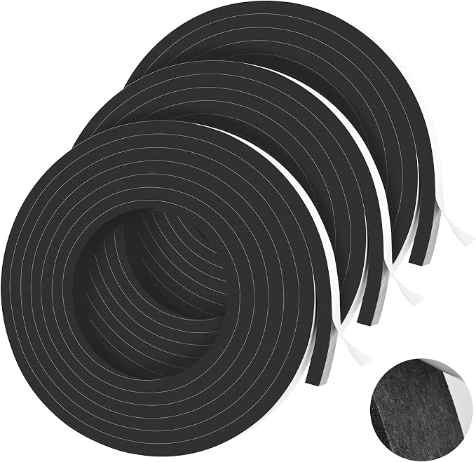20Ft Foam Tape Self Adhesive Foam Seal Strip 3/4In x 3/8In x 6.5Ft Each Roll by MYFAMIREA