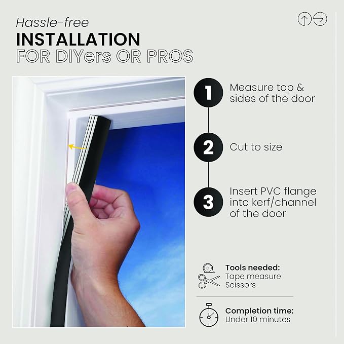 MD Building Vinyl-Coated Foam Door Seal - Image 3