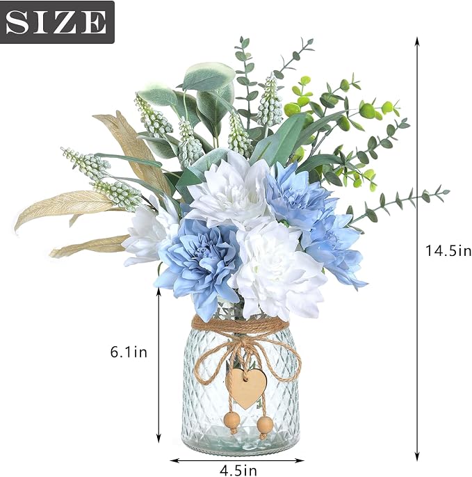14.5" Artificial Dahlia Flowers - Image 6