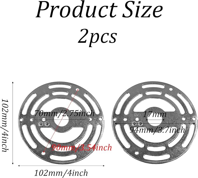 2Pcs Universal Light Fixture Mounting Bracket Kit, 4” Round Steel Crossbar - Image 2