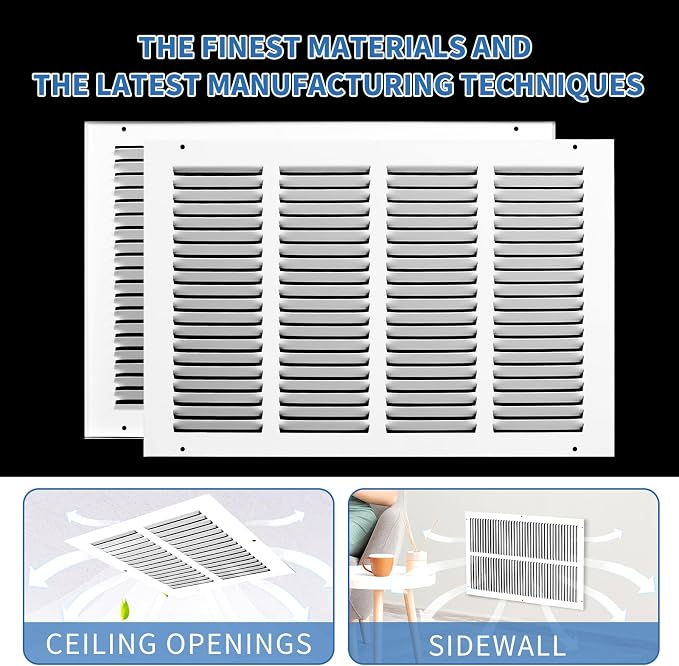 16x10 Return Air Grille, Air Return Vent Cover, AC Vent Cover, Cold Air Return - Image 6