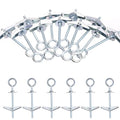 Glarks 15pcs M5 x 75mm O-Shaped Eye Bolt Toggle Anchors Set by Glarks